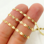 Load image into Gallery viewer, 040FA1P122. 14k Solid Yellow Gold Marina Diamond Cut Link Chain
