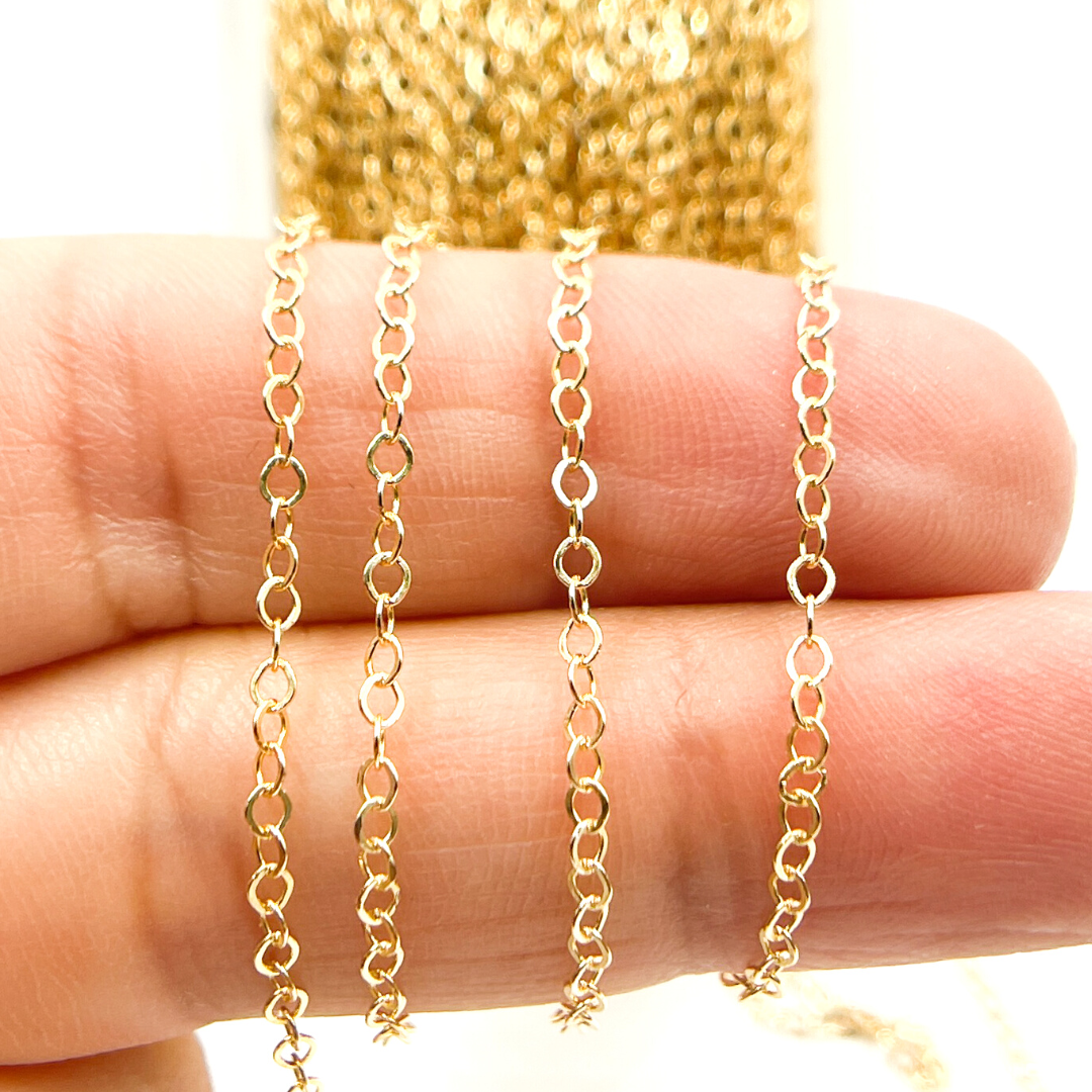 14K Gold Filled Circle Link Chain. 1318FGF