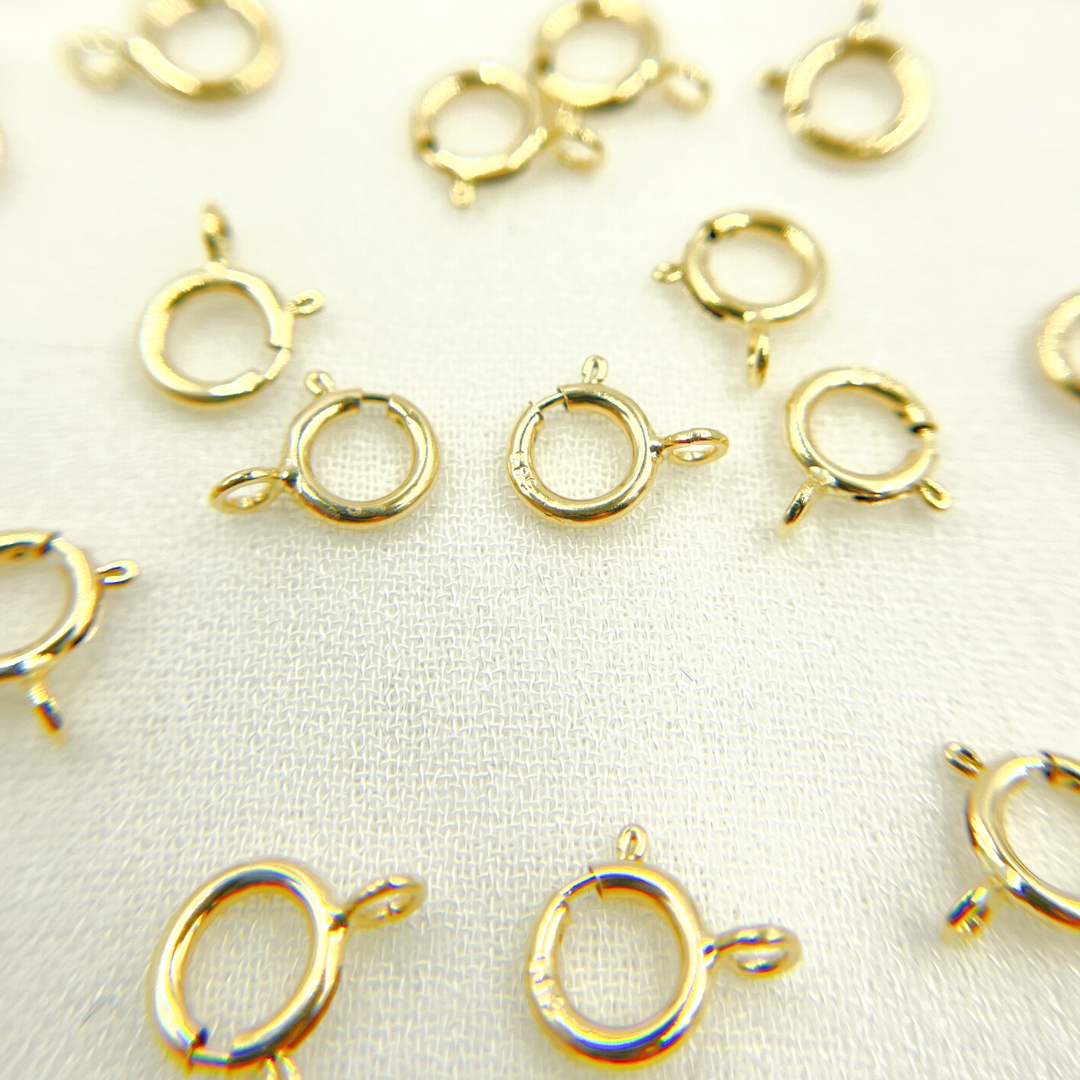 Spring Type Gold Buy Online 14K Solid Gold Spring Ring 5.5mm Clasp Today