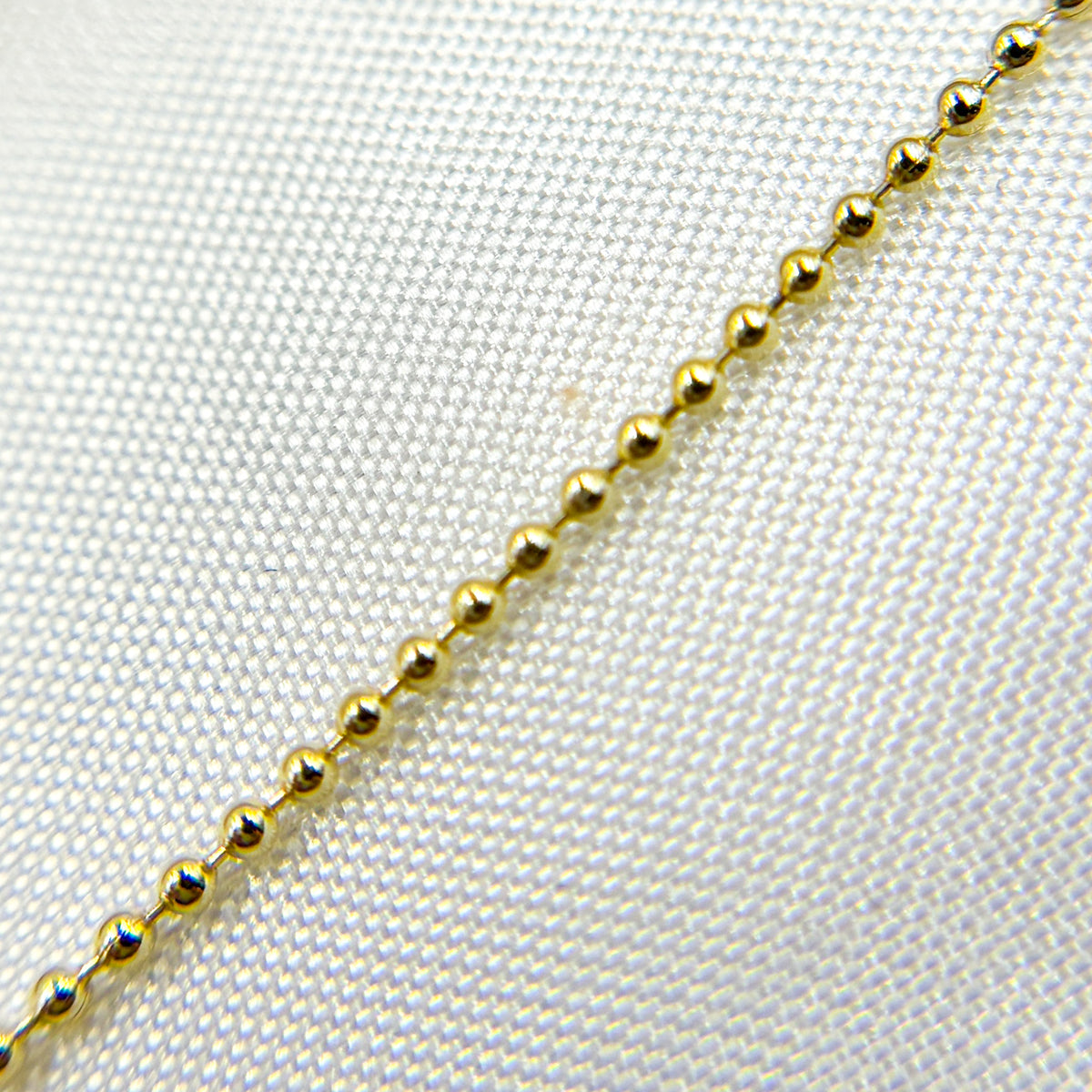 14K Solid Gold Ball Necklace