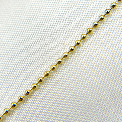 14K Solid Gold Ball Necklace