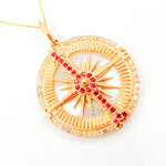 Load image into Gallery viewer, Buy 14K Gold Compass Round Pendant