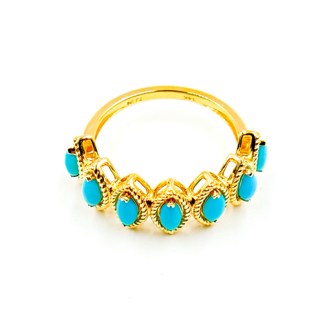 Shop Gold Turquoise Gemstone Ring