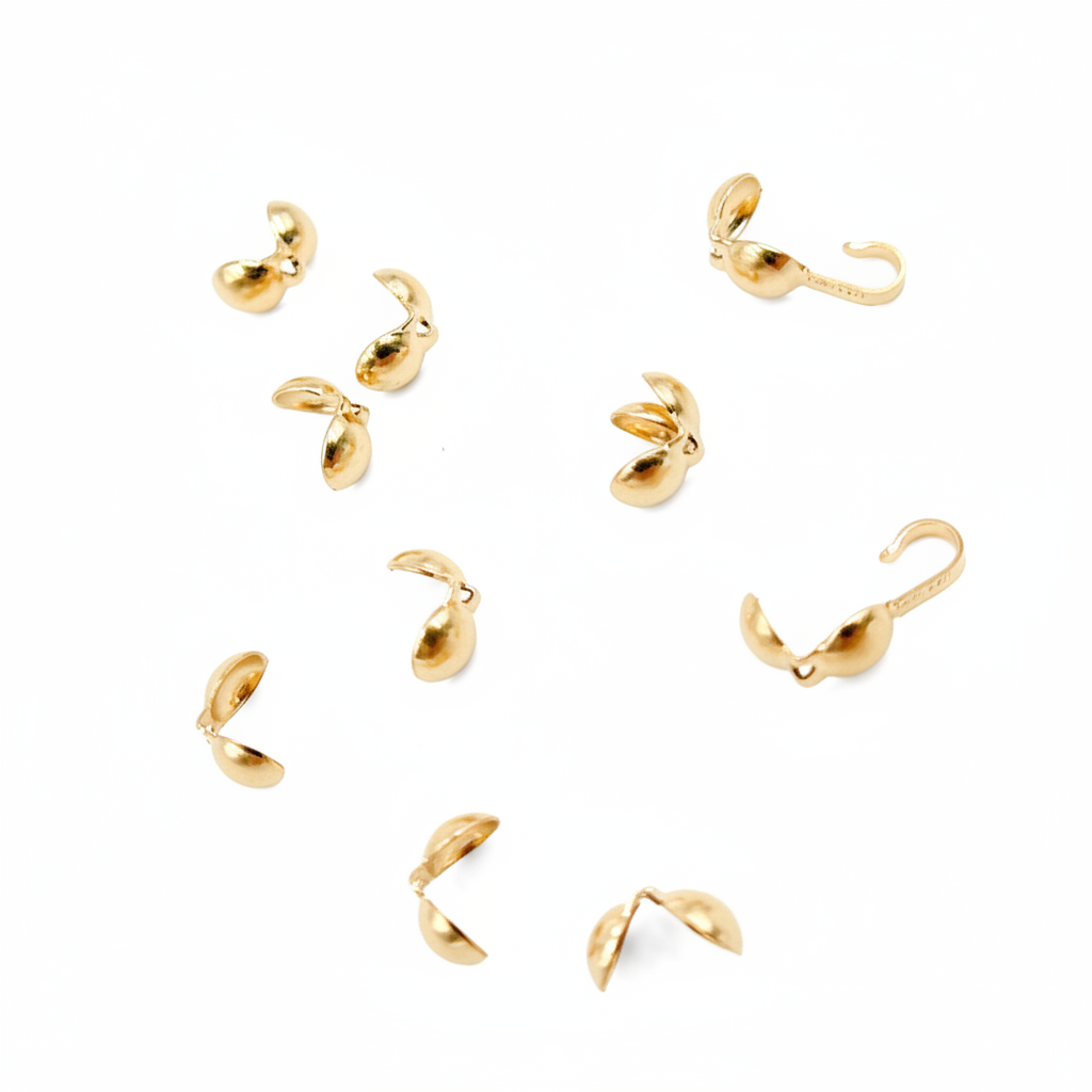 4001180. Gold Filled Clamshell Bead Tip