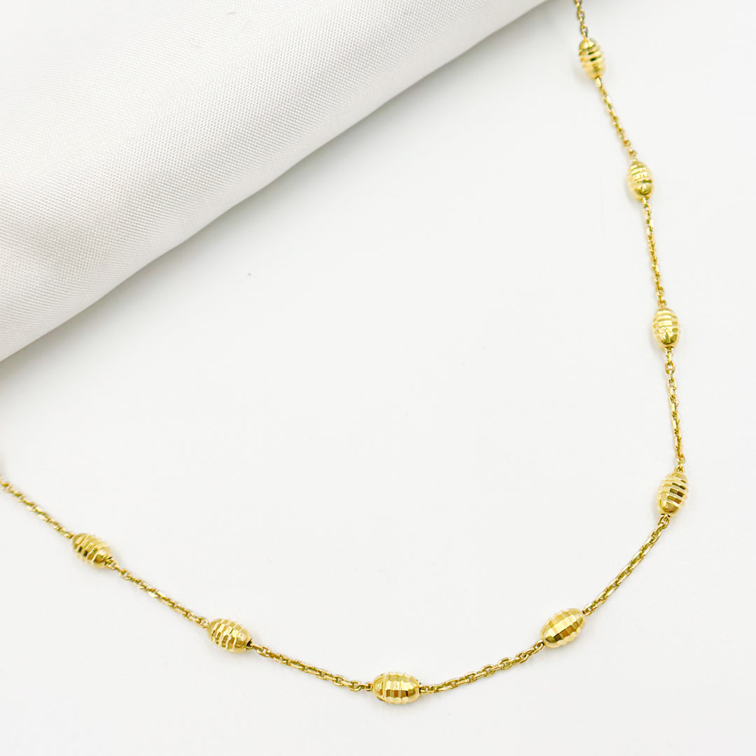 8Necklace. Gold Plated Sterling Silver Satellite Necklace