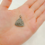 Load image into Gallery viewer, DC295. Diamond Sterling Silver Triangle Pendant
