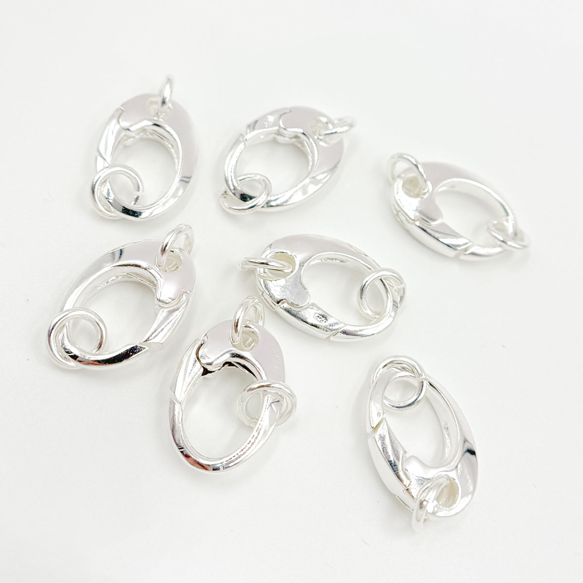 Buy Now White Sterling Silver Oval Clasp