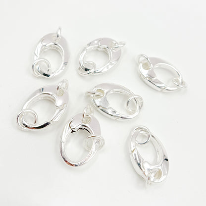 Buy Now White Sterling Silver Oval Clasp