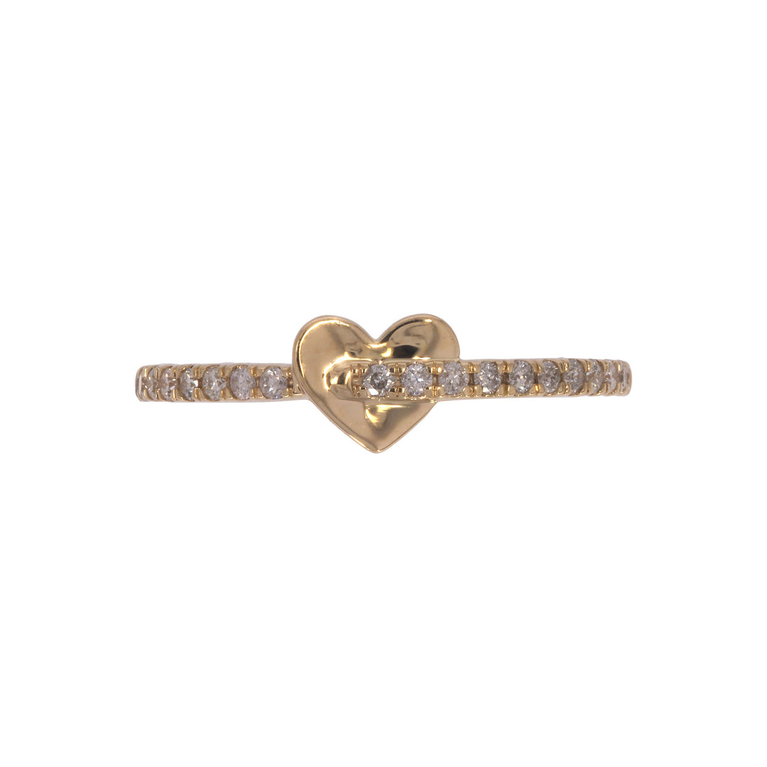 RFD19702. 14K Solid Gold Diamond Heart Ring