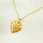 Load image into Gallery viewer, 14K Solid Gold Heart Pendant with Diamonds. GDP127
