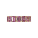 Load image into Gallery viewer, CR97262PS5X3. 14K SolId Gold Diamond &amp; Pink Sapphire Ring