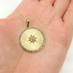 Load image into Gallery viewer, DP819. Diamond Sterling Silver Round Star Pendant
