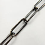 Load image into Gallery viewer, V6BR. Black Rhodium Sterling Silver Smooth Paperclip Chain
