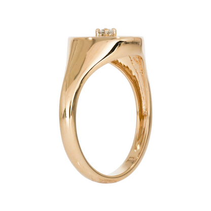 14K Solid Gold Diamond Ring.