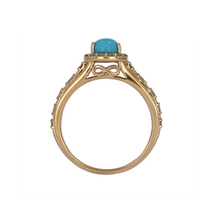 CR97174. 14K Solid Gold Diamond and Gemstone Ring