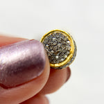 Load image into Gallery viewer, DC835. Diamond &amp; Sterling Silver Coin Bead
