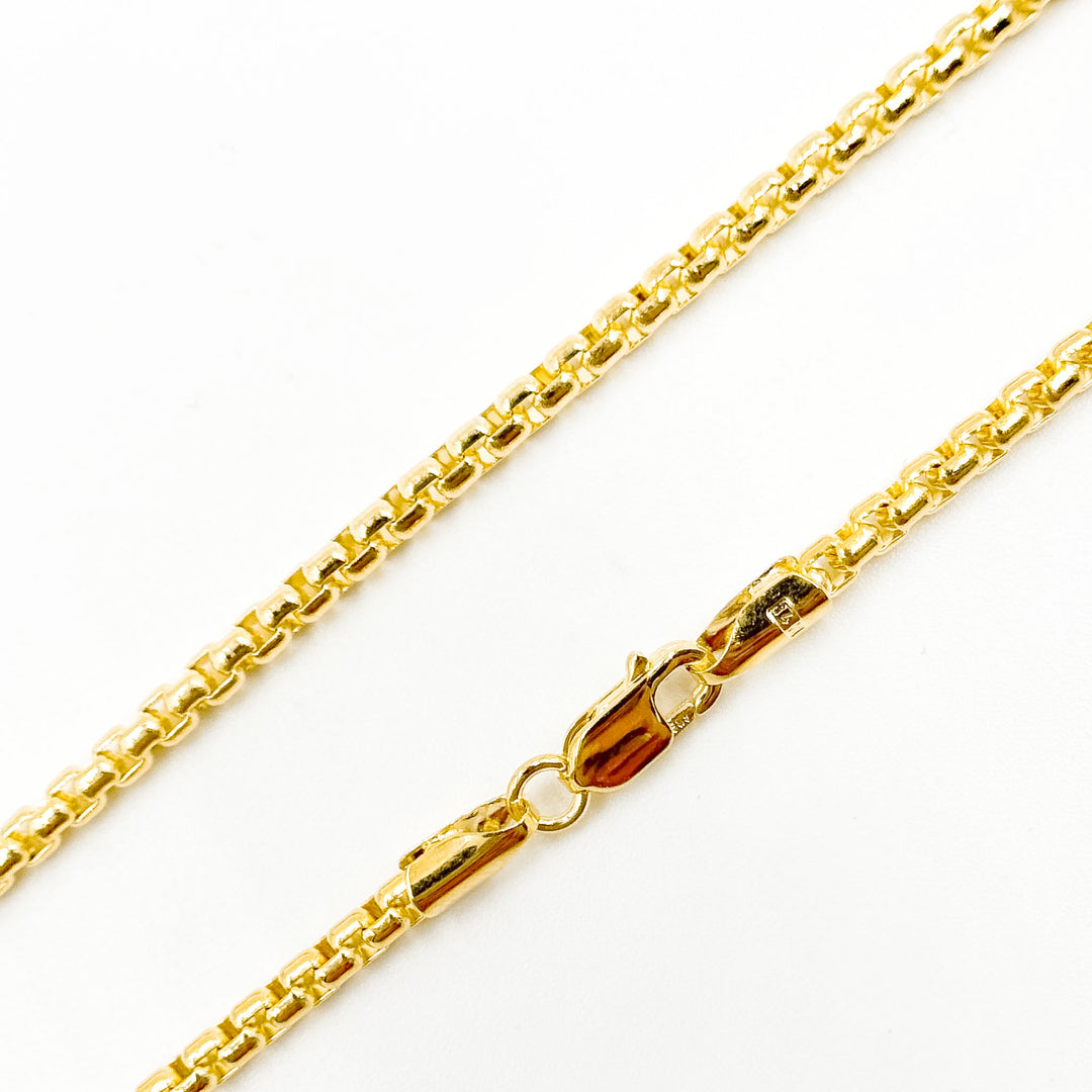 135KV0934000. 14k Solid Yellow Gold Venetian Box Link Chain