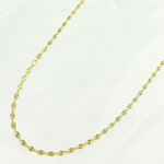 Load image into Gallery viewer, 040FA1P122. 14k Solid Yellow Gold Marina Diamond Cut Link Chain
