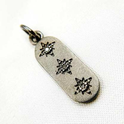 Sterling Silver Oval Star Pendant