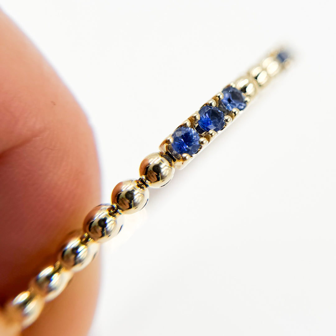 BNZ68568. 14K Solid Yellow Gold Gemstone Bangle