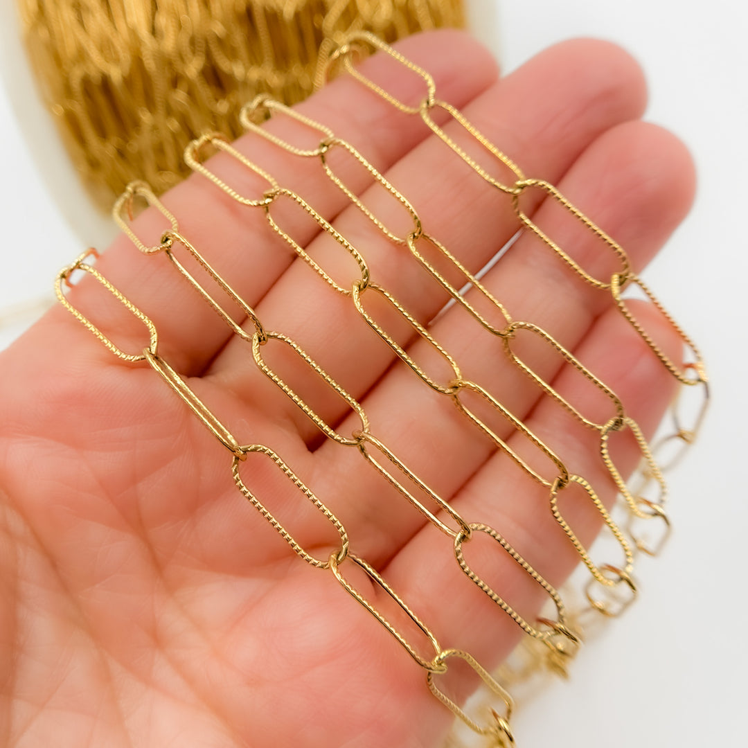 768LGF. 14K Gold-Filled Twisted Paperclip Chain