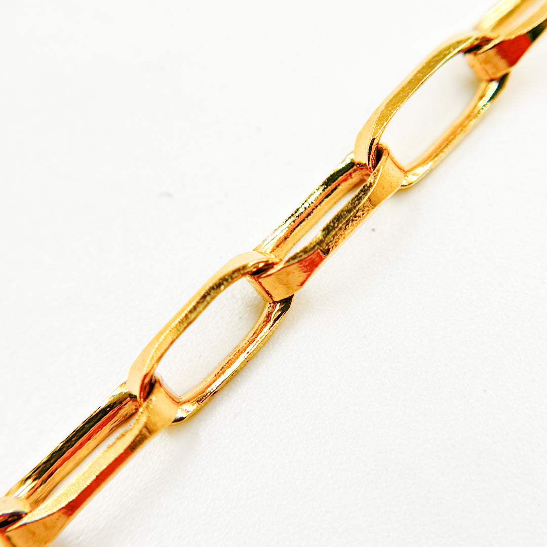 Y53GP. Gold Plated Sterling Silver Rectangular Link Chain