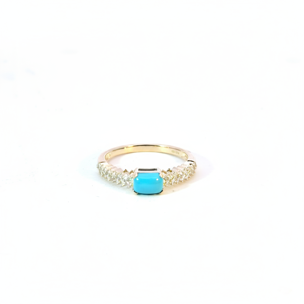 RN421923. 14K Solid Gold Diamond and Gemstone Ring