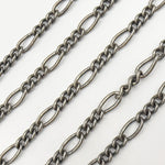 Load image into Gallery viewer, 5031COX. Oxidized Sterling Silver Smooth Figaro Chain
