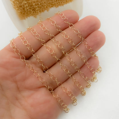 678GF. 14K Gold Filled Round Link Chain
