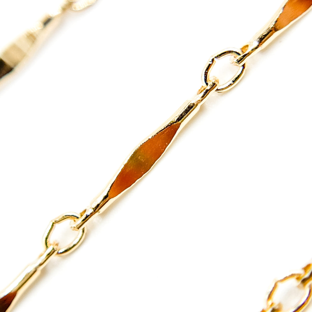 70/8720BD/SP. 14K Gold Filled Dapped Bar Chain