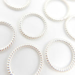 Load image into Gallery viewer, 5004491CT. 12MM 20.5 Gauge White Twisted Close Jump Ring
