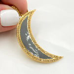 Load image into Gallery viewer, DP476A. Diamond Sterling Silver Moon Enamel Pendant
