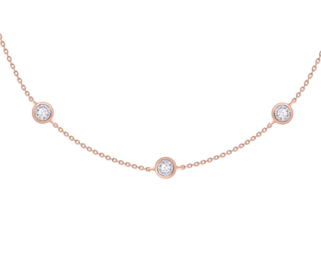 NT400567. 14K Solid Gold Diamond Necklace