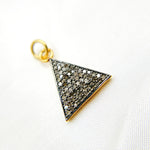 Load image into Gallery viewer, DC293. Diamond Sterling Silver Triangle Charm
