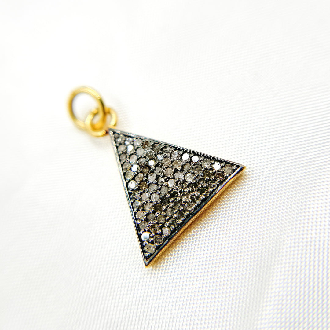 DC293. Diamond Sterling Silver Triangle Charm