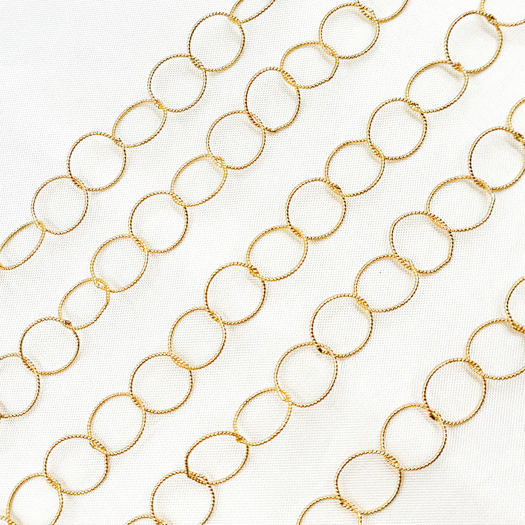 693TWGF. 14K Gold Filled Twisted Round Link Chain