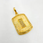 Load image into Gallery viewer, DP148. Diamond &amp; Sterling Silver Rectangle Pendant
