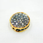 Load image into Gallery viewer, DC819. Diamond &amp; Sterling Silver Coin Bead
