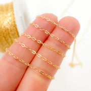 Buy Now 14K Solid Gold Flat Oval Link Chain
