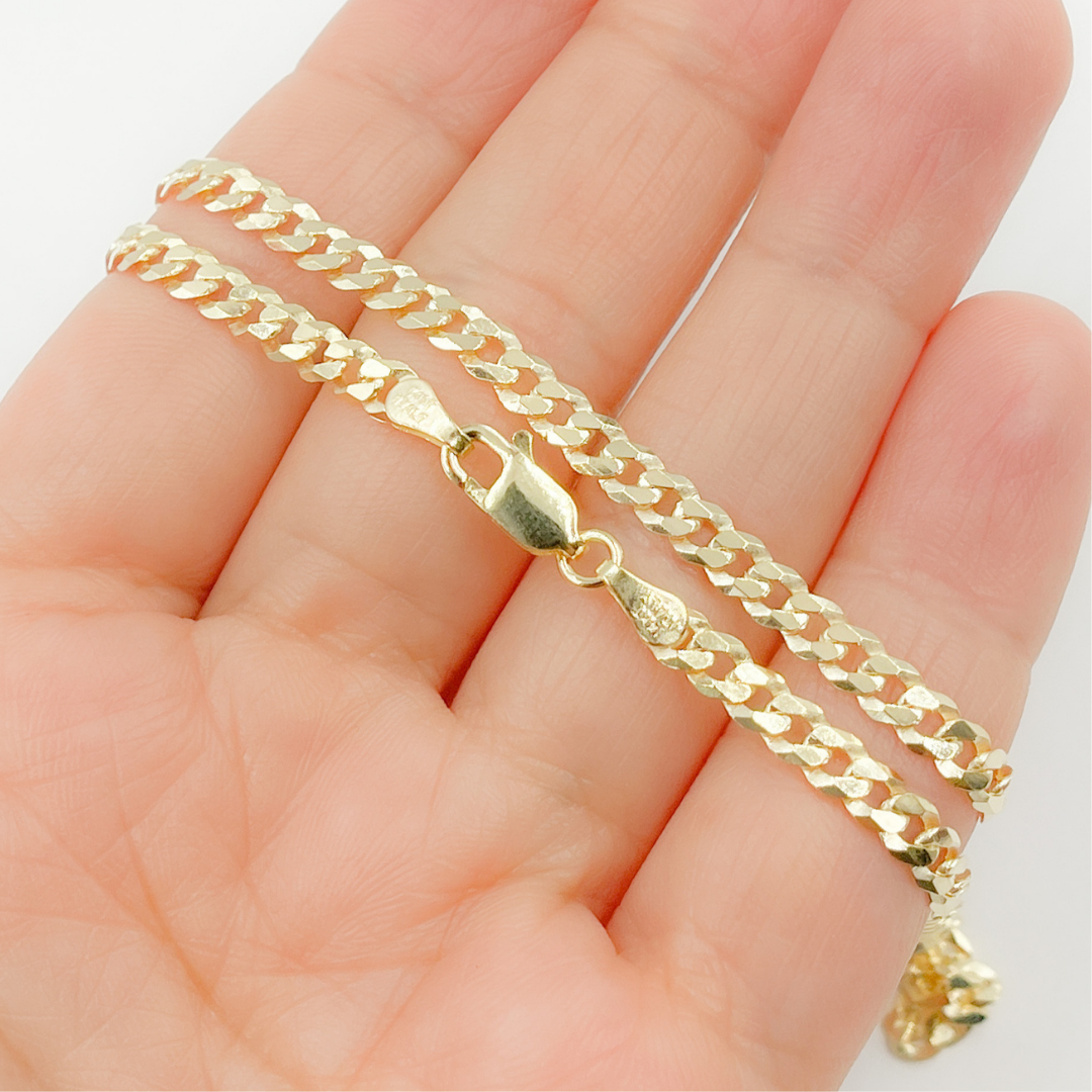 Buy Now 14K Solid Gold Flat Curb Chain