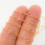 Load image into Gallery viewer, V304GF. 14k Gold Filled Cable and Diamond Cut Marina Link Chain