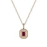 Load image into Gallery viewer, CP97256RU6X4. 14K Solid Gold Ruby Octagon Charm