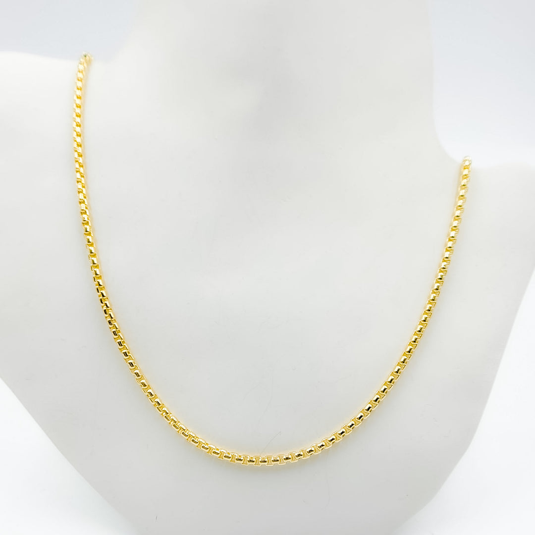 135KV0934000. 14k Solid Yellow Gold Venetian Box Link Chain