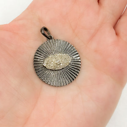 Shop Now Sterling Silver Round Eye Pendant