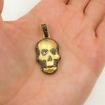 Load image into Gallery viewer, DP138. Diamond &amp; Sterling Silver Skull Pendant
