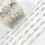 Load image into Gallery viewer, Y80FSS. Sterling Silver Flat Paperclip Link Chain

