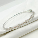 Load image into Gallery viewer, 14K White Solid Gold Diamond Bracelet. BNL68167
