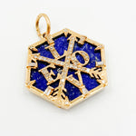 Load image into Gallery viewer, KG287. 14K Solid Gold Hexagon Love Pendant