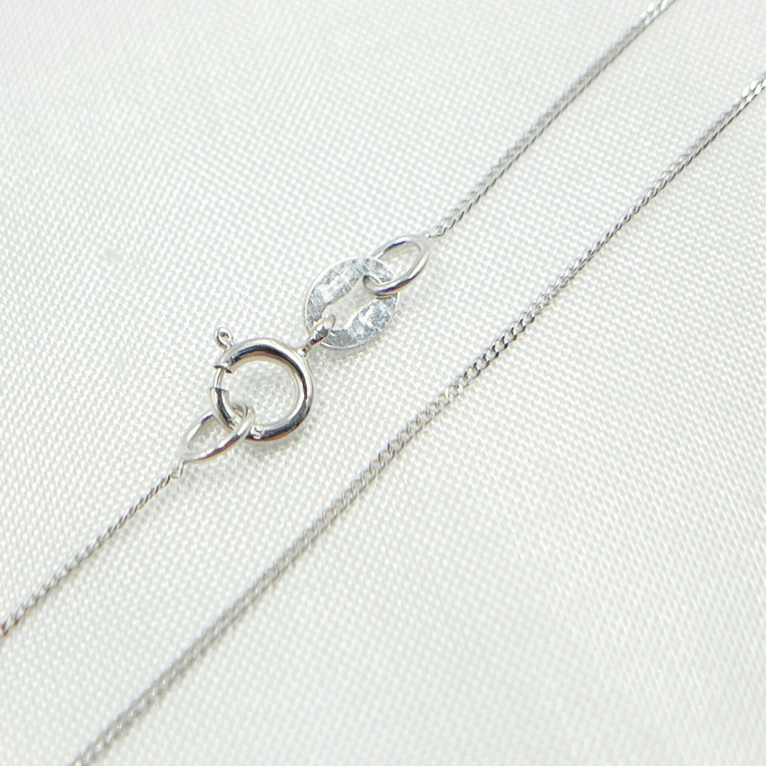 020GT2WG. 14k Solid White Gold Curb Chain