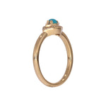 Load image into Gallery viewer, RFB17775TQ. 14K Solid Gold Diamond and Turquoise Eye Ring